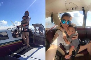 「咘咘」初次和妈妈坐飞机旅行，没想到她的反应居然是……连贾静雯都感到讶异不已！！
